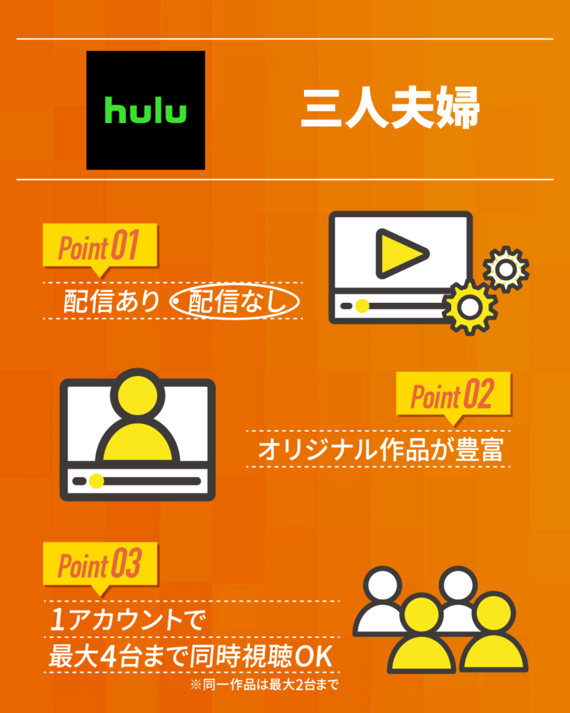 『三人夫婦』はHuluで配信なし