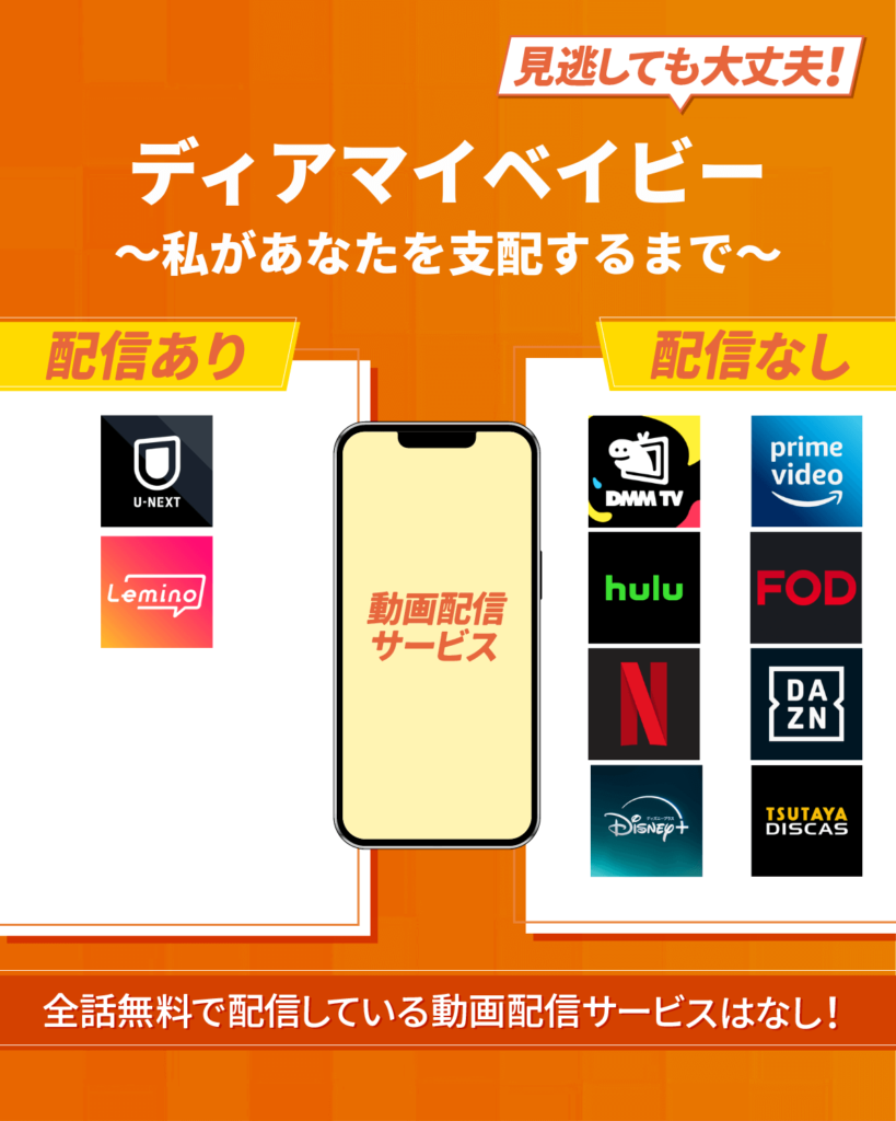 『ディアマイベイビー~私があなたを支配するまで〜』ドラマをフル・見逃し配信しているおすすめ動画配信サービス